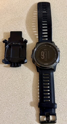Garmin Sapphire Fenix 3 HR GPS Smart Watch Steel Black