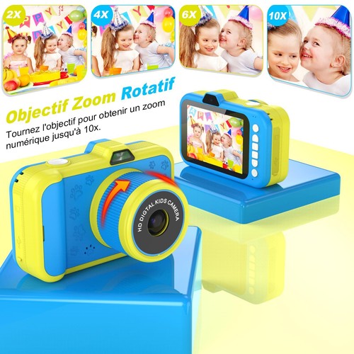 Appareil Photo Enfant | 3.5" Grand Écran| Zoom Rotatif 360°| 1080P HD Apparei... - Zdjęcie 4 z 9