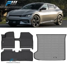 Fits 22-24 Kia EV6 All Weather 3D Molded Floor Mats 1st 2nd Row & TPE Trunk Mat