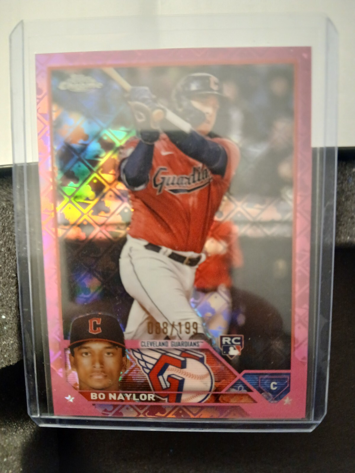 2023 Topps Chrome Logofractor Edition - Pink Refractor #54 Bo Naylor /199 (RC)