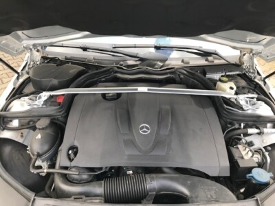 For Mercedes W204 S204 C204 Original JOM Strut Bar ADJUSTABLE Aluminum Polished