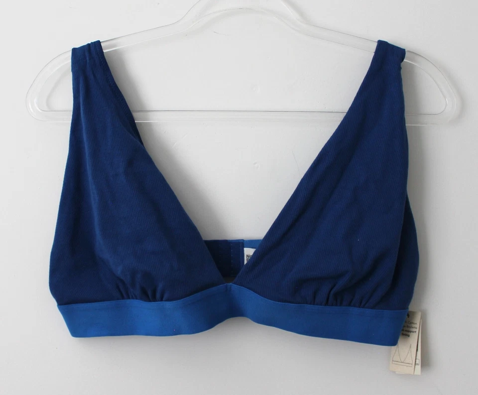 Sujetador No Boundaries para mujer mezcla de algodón acanalado sin aros azul multitalla nuevo con etiquetas Foto 2 de 4