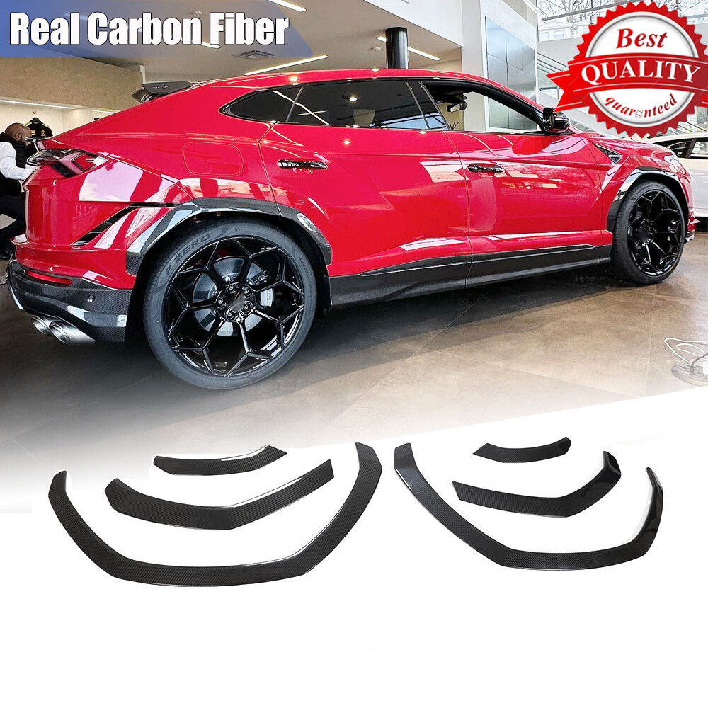 For Lamborghini Urus 18+ Real Carbon Wheel Eyebrow Trim Arch Fender Flare Add On