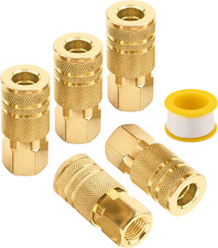 1/4 Air Hose Fittings - 1/4 Inch Quick Connect Air Hose Fitting, 5-Pieces Female