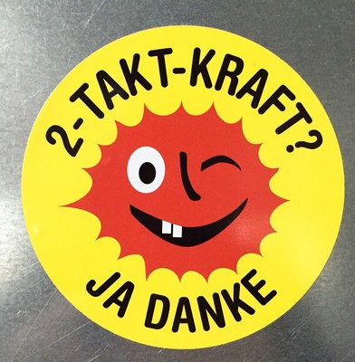 Vespa Lambretta Honda Roller Scooter Sticker Aufkleber  2 Takt Kraft Ja Danke!