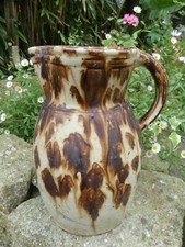 Gros Broc Terre Cuite Vernissée MIELE ? Art Populaire XIX ème 24cm 1 éclat 15cm