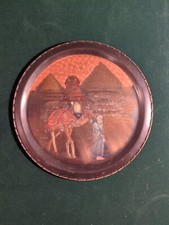 Egyptian Metal Plate Wall Art Nomad Camel Spinx Pyramid