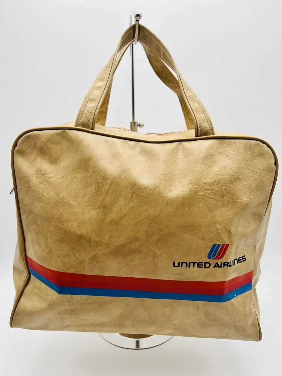United Airlines Vintage Tan 60's To 70's Flight Attendants Flight Bag 14” x  11” | eBay
