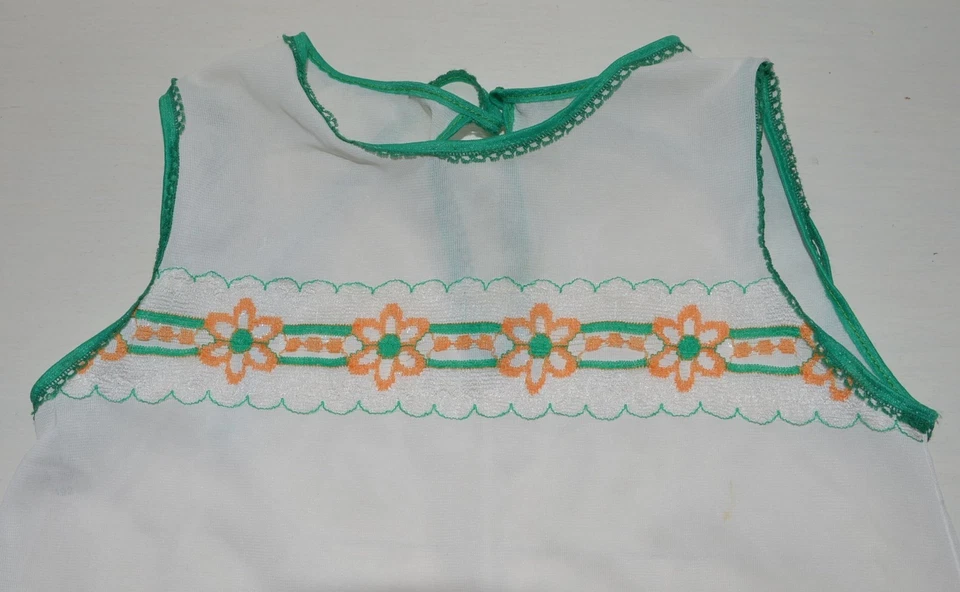 Vêtement enfant ancienne robe tunique été légère fille vintage 70'S - Photo 3/4