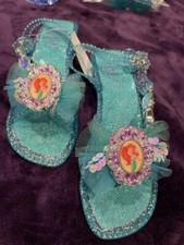 Disney Store The Little Mermaid Ariel Jeweled Shoes Sparkle Gel Jelly Costume
