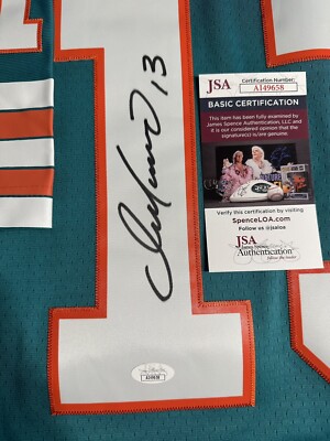 Maillot Miami Dolphins Dan Marino Signé, Authentifié JSA, Style Pro