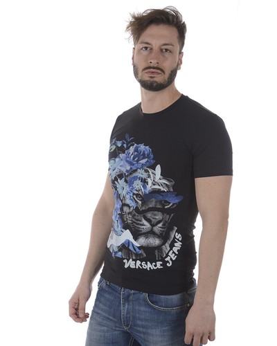 Versace Jeans T-Shirt Sweatshirt EXTRASLIM Man Black B3GRA73A 899 SzXL MAKEOFFER - 第 4/11 張圖片
