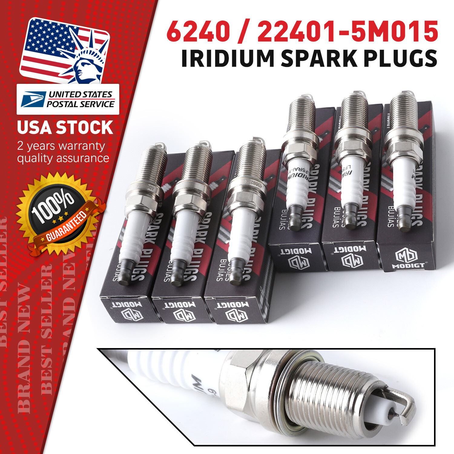 Set of 6 Fit NGK Laser Iridium Spark Plugs PLFR5A11 6240 FOR VQ35 VQ40 3.5L 4.0L