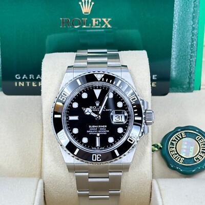 Fresh 2025 Rolex Submariner Date 41, Black Bezel, 126610LN