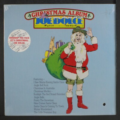 JOE DOLCE Christmas Album LP NEW SEALED w/Shaddup You Face HYPE STICKER