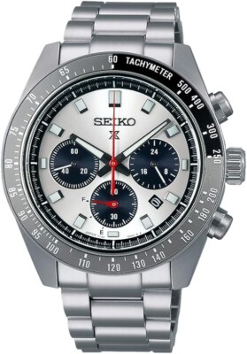 SEIKO PROSPEX SPEEDTIMER SBDL095 Panda Solar Chronograph Men's Watch New F/S
