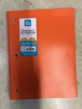 Pen + Gear Poly Notebook 80 College Ruled Sheets Orange