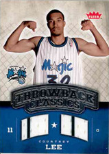 COURTNEY LEE 2008-09 FLEER ROOKIE DUAL PATCH
