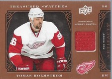 2009-10 Artifacts Treasured Swatches Retail #TSRTH Tomas Holmstrom Jersey