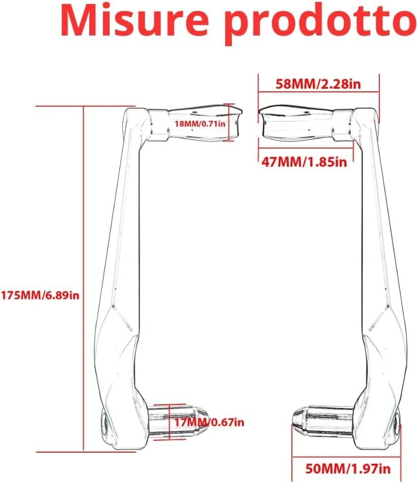 Paraleve Moto/Scooter Nere Universali 22mm per Freno/Frizione in Alluminio CNC - Immagine 3 di 4