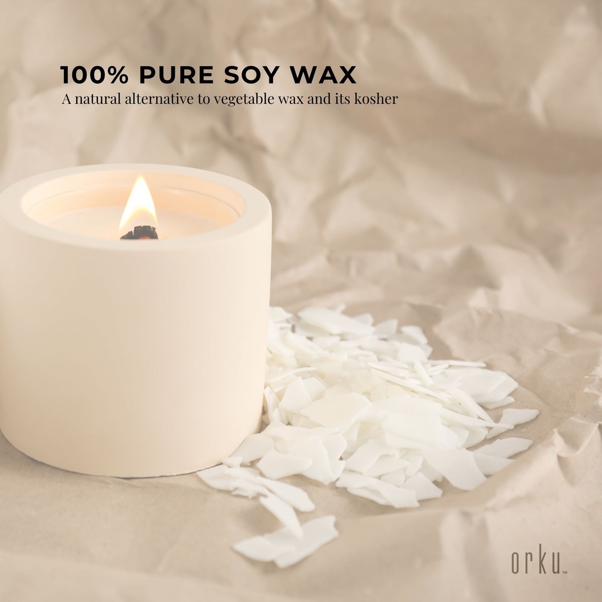 2Kg Golden 464 Soy Wax Flakes - 100% Pure Natural DIY Candle 2Kg Golden 464 Soy Wax Flakes - 100% Pure Natural DIY Candle