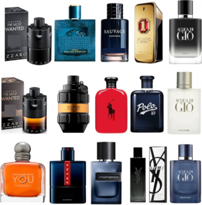 perfumy męskie Dior, Polo, YSL, Paco Rabanne, Versace eros, and many other