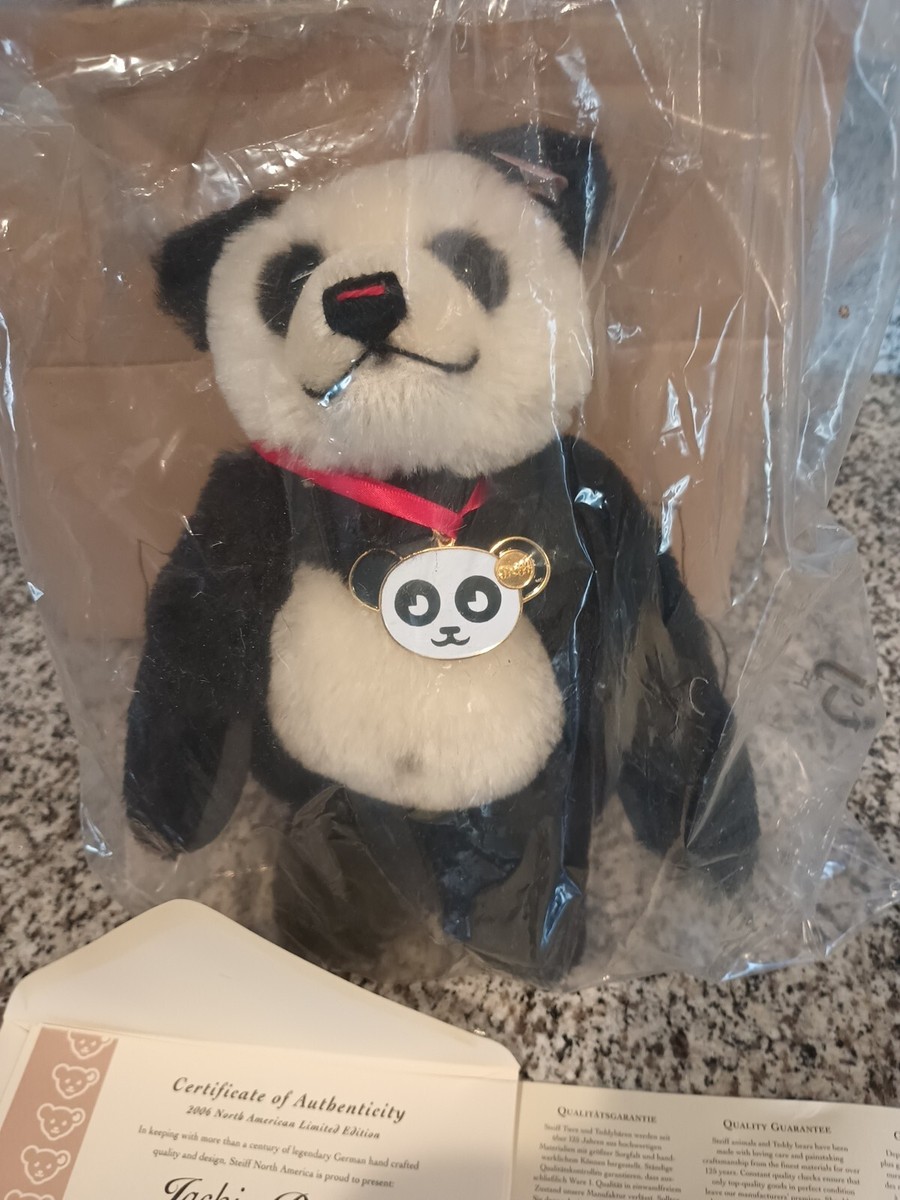 STEIFF JACKIE PANDA, EAN 669798 WITH TOY SHOPPE MEDALLION