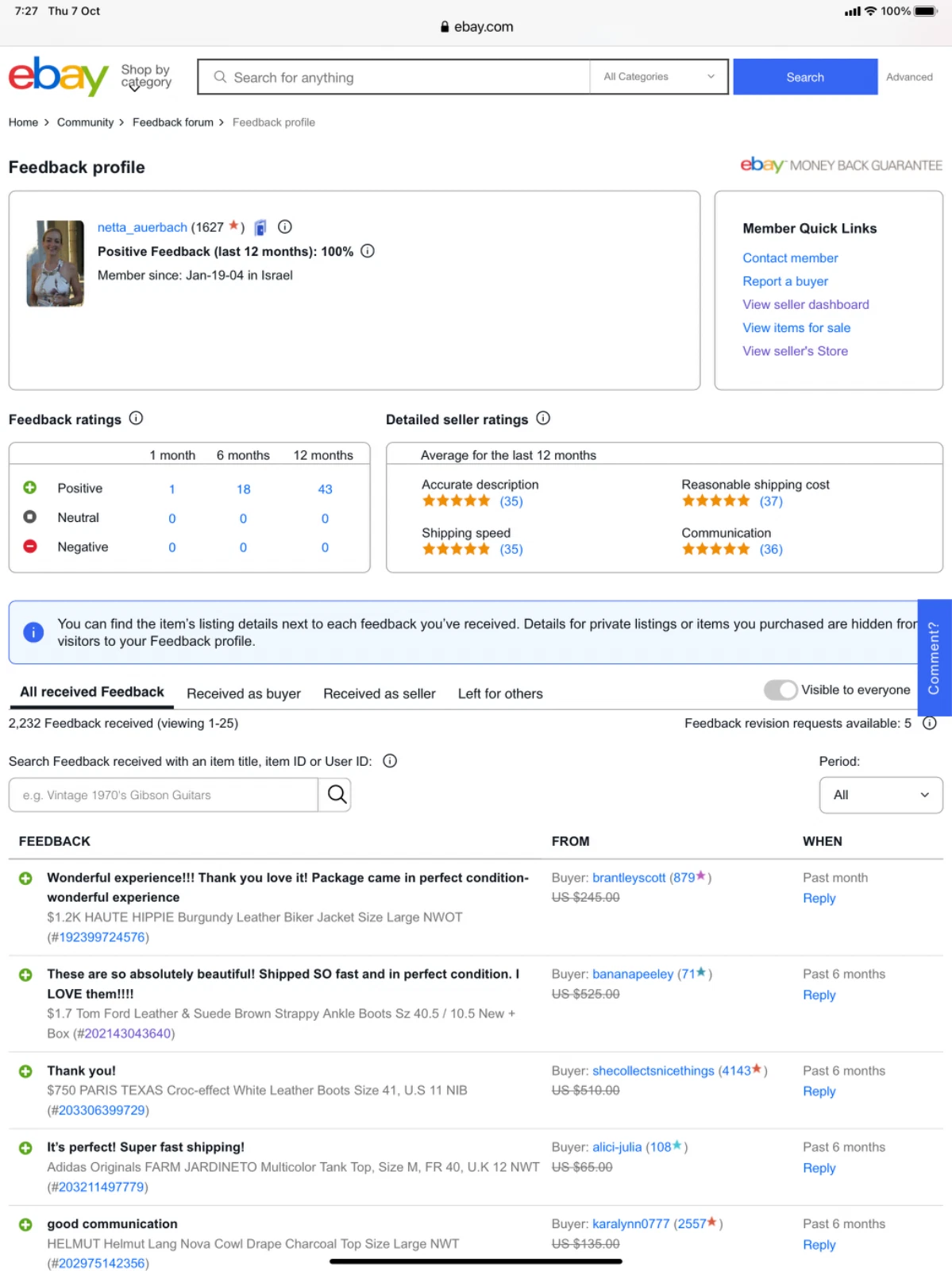 Abito a più livelli TORY BURCH blu e bianco a pois cotone midi nuovo senza etichette