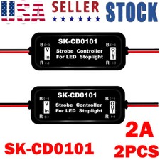 2PC CD0101 Flash Strobe Controllers Flasher Modules For Car LED Brake Stop Light