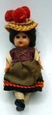 Vintage 1930s German Celluloid 3.25" GIRL DOLL Dollhouse Miniature