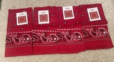 Bandana Red Lot Of Four 4 