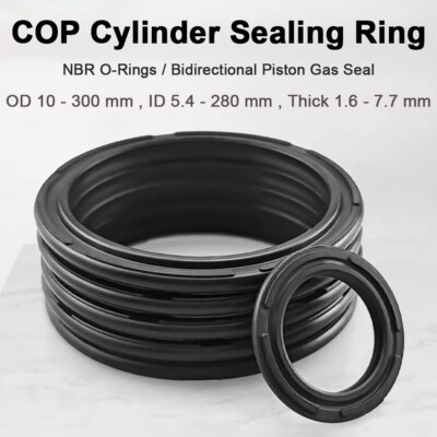 COP Cylinder Sealing Ring NBR O-Rings Bidirectional Piston Gas Seal OD 10-300 mm