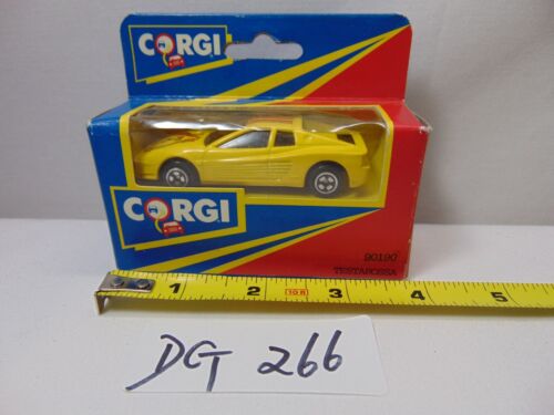Vintage Corgi Toys Diecast Car NOS IOB 1991 90190 Yellow Ferrari Testarossa
