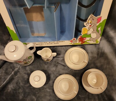 Service à Thé En Porcelaine PLAYMAKERS Tom & Jerry - Vintage 1991 - Boîte D'origine