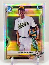 NON AUTO 2021 Bowman Chrome 1st Pedro Pineda Refractor 465/499 A's ROOKIE RC SP