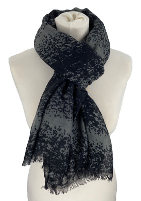 Tuch Schal Halstuch Scarf Damen Mehrfarbig Grau Schwarz Pieces UVP 16,95 