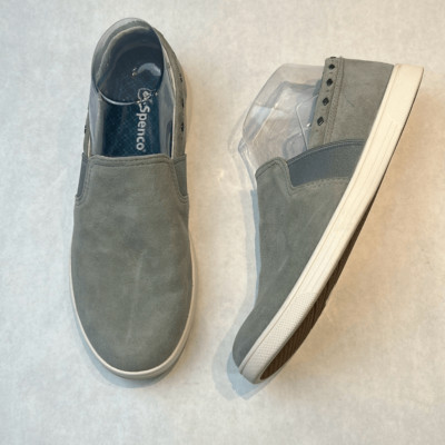 Spenco Santa Barbara Rivet Sneakers Slip On Shoes Suede Orthotic Sz 9.5D Gray