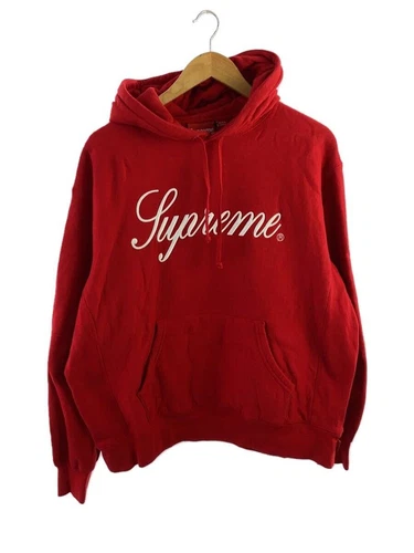 Felpa Supreme con cappuccio M cotone ROSSO usata