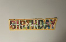 Happy Birthday Scrapbook Title Handmade Paper Pieced Die Cut