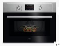 AEG 5000 CombiAir Built-In Microwave with Grill - Stainless Steel KOX36506GM