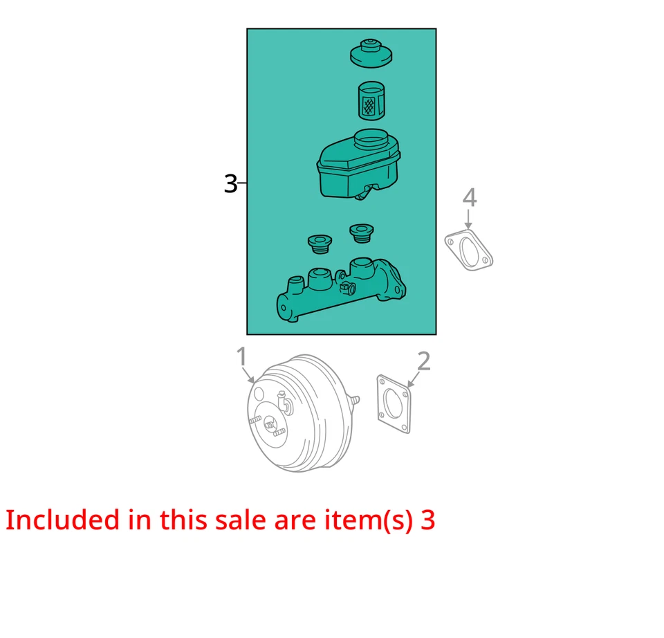 Toyota Camry 2001 cilindro maestro de freno fabricante de equipos originales 93 k millas - LKQ428024793 Foto 4 de 4