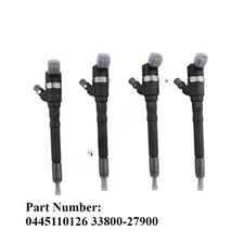 4PCS 33800-27900  Diesel Fuel Injector 0445110126 For Hyundai Kia For Cummins