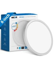 8” Round LED Surface Mount Ceiling Light - Dimmable Ceiling Light for Kitchen...