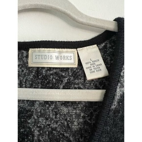 Vintage Paisley Zip Up Vest Gray Size Large - Picture 3 of 10