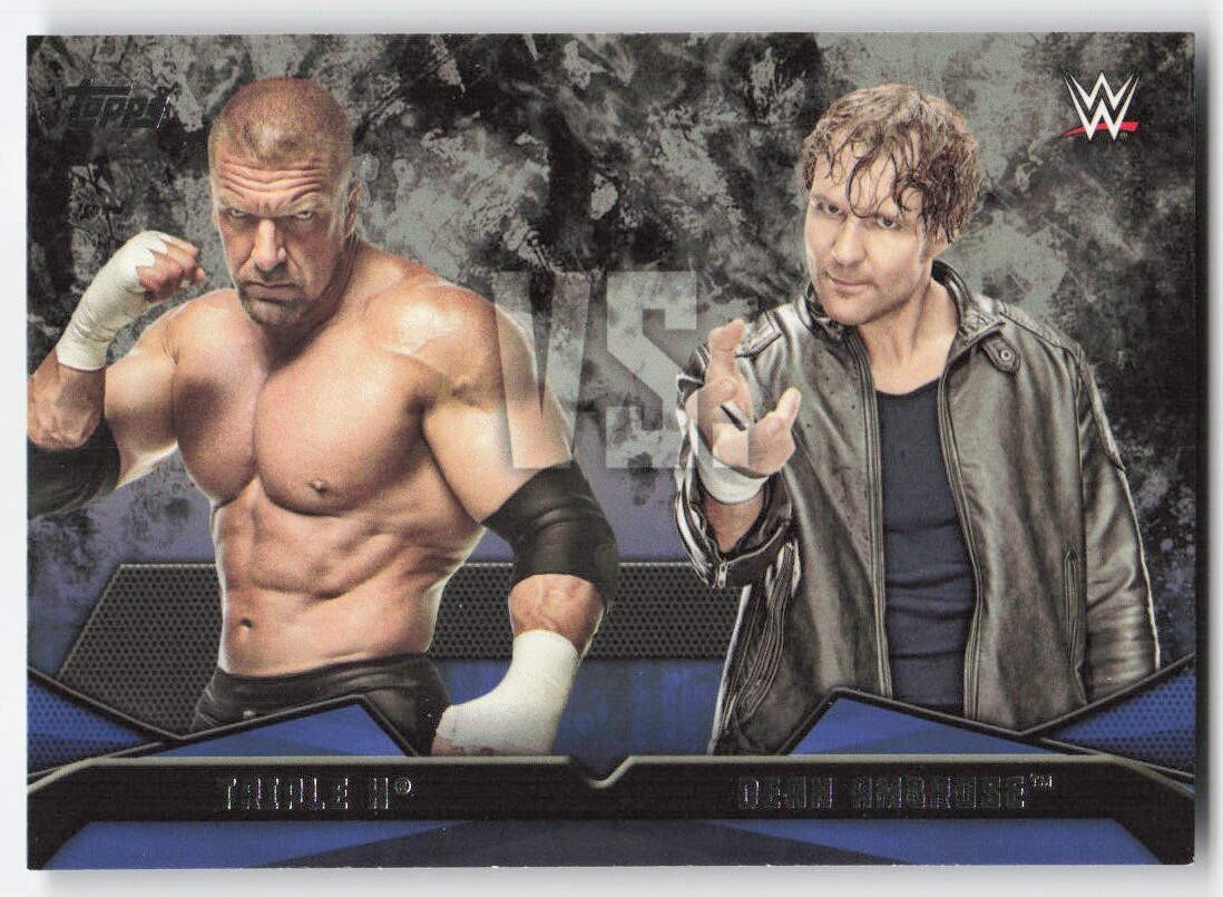 2016 Topps WWE Then Now Forever Rivalries WWE Dean Ambrose VS Triple H #12