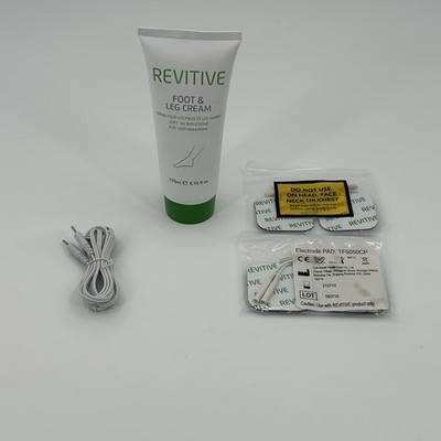 Revitive Foot and Leg Cream W/ 6 New Pads And Extra Pad Wire Fast Shipping