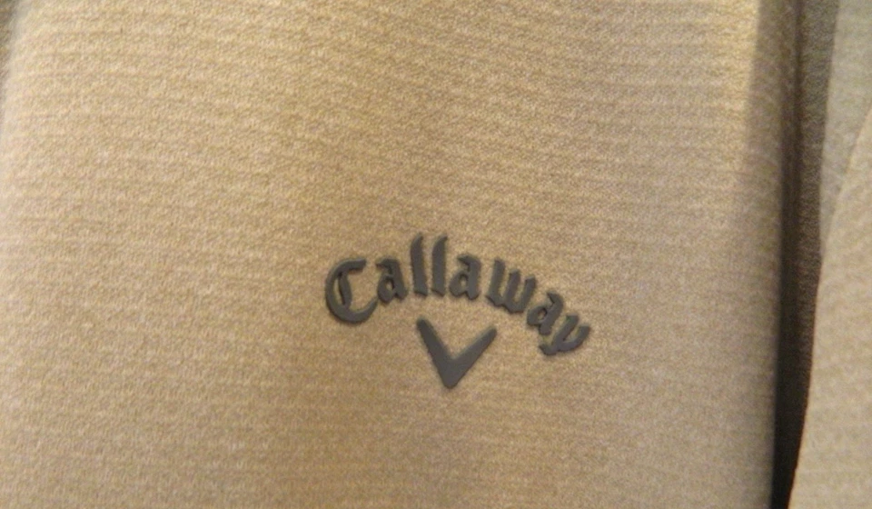 Jaqueta atlética masculina Callaway 1/4 zíper golfe bege sólido manga longa GG nova sem etiquetas - Imagem 4 de 4