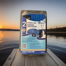 2 Pack - Royal Blue Fender Lines by Dock Edge 3/8" D x 5 L Float DE91562F - NEW