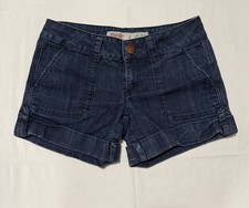 Mossimo Supply Co. Size 9 Women s Dark Wash Denim Rolled Shorts