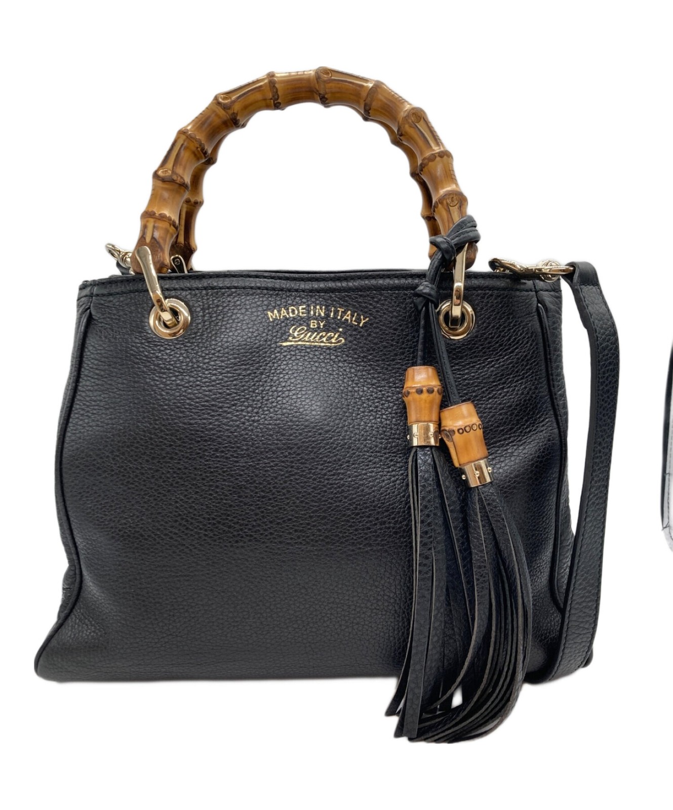 GUCCI Bamboo Shopper 2-Way Handbag Tote Shoulder Bag 336032 3792